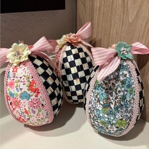 Mackenzie Childs prairie egg ornaments